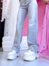 Jeans "DOUBLE" HM6733-2- LIGHT GRAY